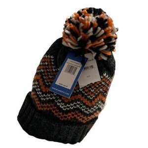 Vince‎ Camuto Women's Total Eclipse Gray Acrylic Knit Pom Beanie Cap NWT